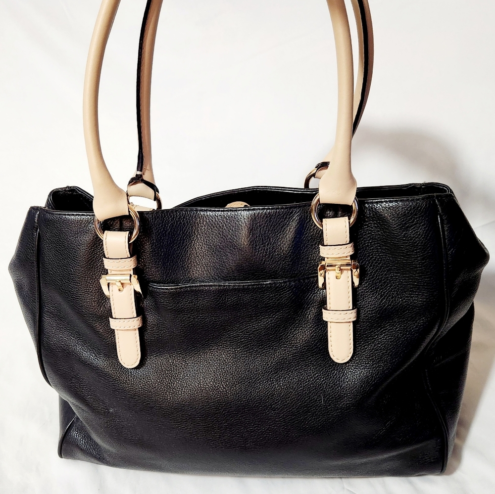 Michael Kors Jet Set Saffiano Shoulder Tote Bag Black - Picture 4 of 14